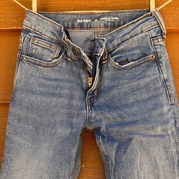 Old Navy Boys Original Taper Jeans Size 10 Blue Cotton Blend - Picture 5 of 10